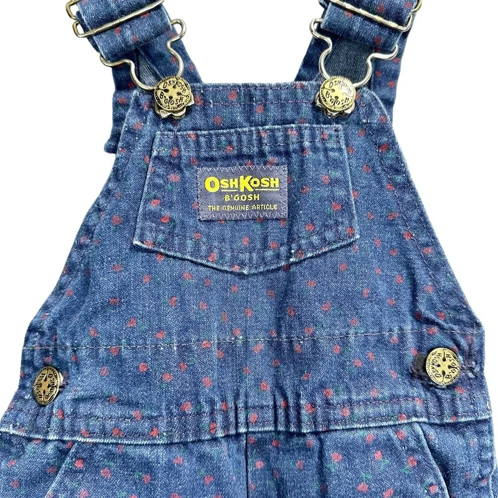 OshKosh B’Gosh Vestback Rose Denim Overalls